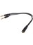 Pc Kulaklığı'ndan Telefon Adaptörüne 3.5mm Kadın Ila 2 Ayrıştırıcı Kablo Siyah (Yurt Dışından) 1