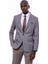Ekose Çizgili Gri Slim Fit Ceket 1