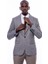 Ekose Çizgili Gri Slim Fit Ceket 3