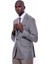 Ekose Çizgili Gri Slim Fit Ceket 4