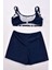 Kız Çocuk 330 Garson Şortlu Mayo Takım Lacivert 3