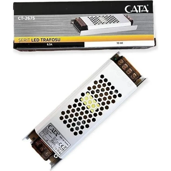 Cata 12,5 Amper Şerit LED Trafosu (60W) (Süper Slim Fansız)