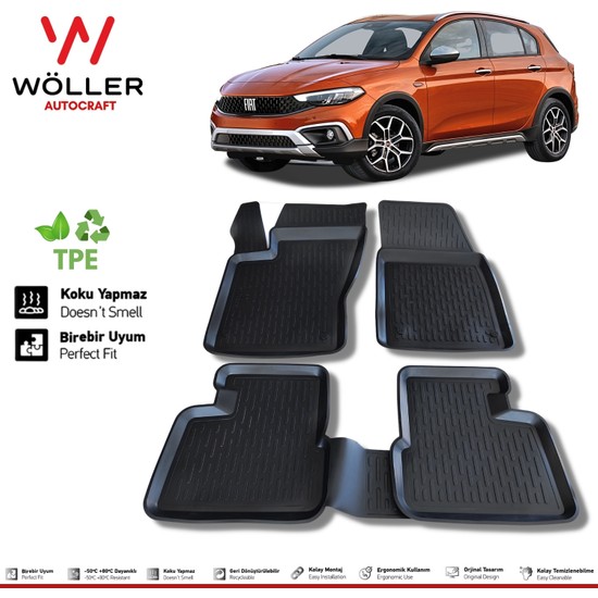 Wöller Fiat Egea Cross Paspas 2021 Sonrası 3D Havuzlu Paspas Fiyatı