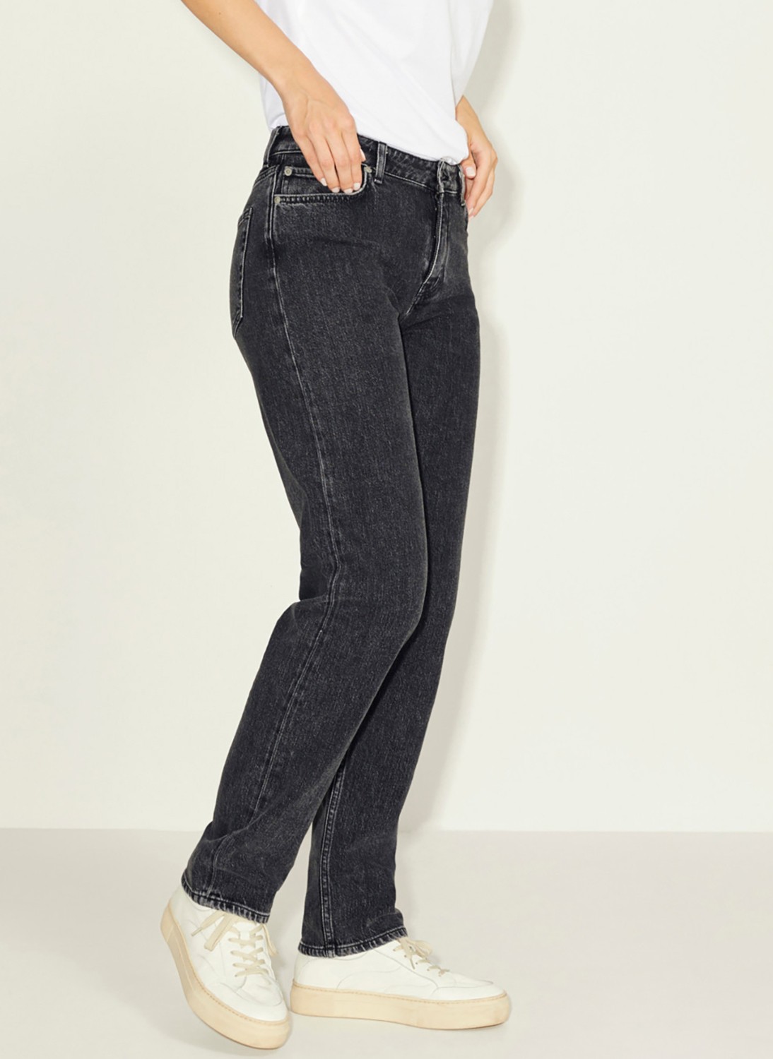 Jack & Jones Jjxx Yüksek Bel Bol Paça Straight Kadın Denim Pantolon 12229026 görsel 3