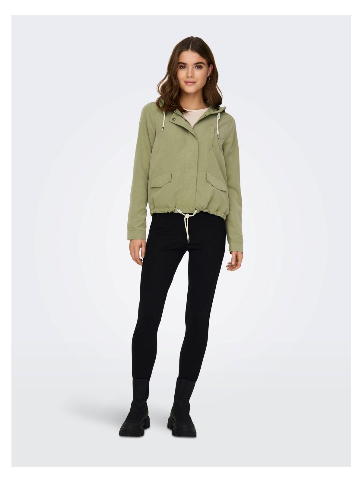 Only ONLSKYLAR HOOD SPRING JAC Yeşil Kadın Ceket