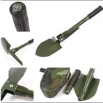 TAYVİN Tayvin Katlanabilir Kazma Kürek Seti Orcamp Dağcılık İçin Çantalı Pusulalı Dayanıklı Yapı