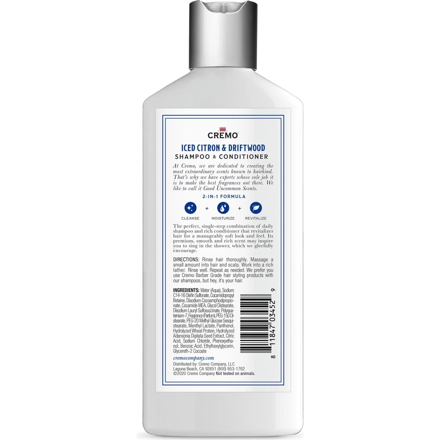 Cremo 2in1 Cooling Iced Citron & Driftwood Şampuan ve Saç Fiyatı
