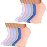 Remix Kadın 6'lı Paket Bambu Dikişsiz Bilek Model Çorap Lakost Örgü