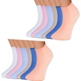 Remix Kadın 9'lu Paket Bambu Dikişsiz Bilek Model Çorap Lakost Örgü