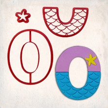 Butedo Deniz Kızı Rakam 0 Detaylı Kurabiye Kalıp Seti 3 Parça