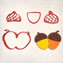 Butedo Meşe Palamudu Detay Kurabiye Kalıp Seti 4’lü