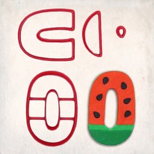 Butedo Karpuz Rakam 0 Detaylı Kurabiye Kalıp Seti 4 Parça