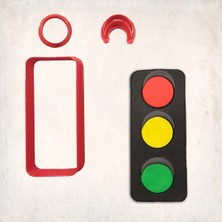 Butedo Trafik Işığı Detay Kurabiye Kalıp Seti 3’lü