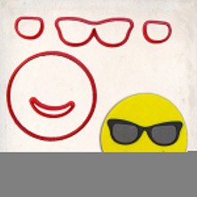 Butedo Güneş Gözlüğü Emoji Detay Kurabiye Kalıp Seti 5’li
