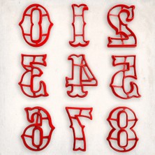 Butedo Stil Rakam Kurabiye Kalıbı Şekillendirici Kopat Set 9 Parça