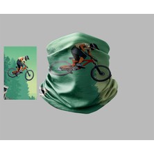 Bisiklet Tasarımlı Motorcu Buff Maske Outdoor Boyunluk Unisex Bandana