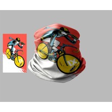 Bisiklet Tasarımlı Motorcu Buff Maske Outdoor Boyunluk Unisex Bandana