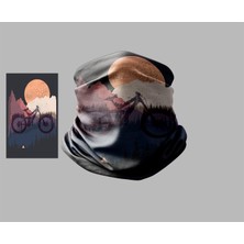 Bisiklet Tasarımlı Motorcu Buff Maske Outdoor Boyunluk Unisex Bandana