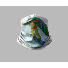 Kayak & Dağ Tasarımlı Motorcu Buff Maske Outdoor Boyunluk Unisex Bandana
