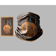 Bisiklet Tasarımlı Motorcu Buff Maske Outdoor Boyunluk Unisex Bandana