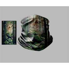 Bisiklet Tasarımlı Motorcu Buff Maske Outdoor Boyunluk Unisex Bandana