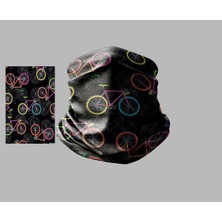 Bisiklet Tasarımlı Motorcu Buff Maske Outdoor Boyunluk Unisex Bandana