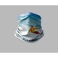 Kayak & Dağ Tasarımlı Motorcu Buff Maske Outdoor Boyunluk Unisex Bandana