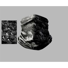 Bisiklet Tasarımlı Motorcu Buff Maske Outdoor Boyunluk Unisex Bandana