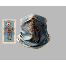 Bisiklet Tasarımlı Motorcu Buff Maske Outdoor Boyunluk Unisex Bandana