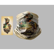 Bisiklet Tasarımlı Motorcu Buff Maske Outdoor Boyunluk Unisex Bandana
