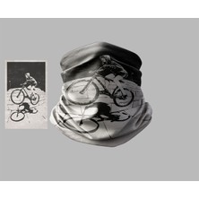 Bisiklet Tasarımlı Motorcu Buff Maske Outdoor Boyunluk Unisex Bandana