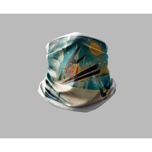 Kayak & Dağ Tasarımlı Motorcu Buff Maske Outdoor Boyunluk Unisex Bandana