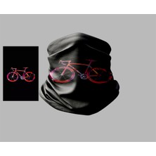 Bisiklet Tasarımlı Motorcu Buff Maske Outdoor Boyunluk Unisex Bandana