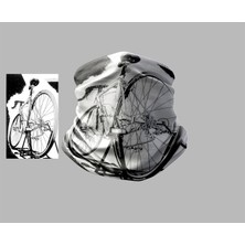 Bisiklet Tasarımlı Motorcu Buff Maske Outdoor Boyunluk Unisex Bandana