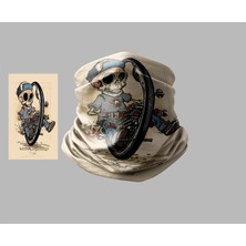 Bisiklet Tasarımlı Motorcu Buff Maske Outdoor Boyunluk Unisex Bandana