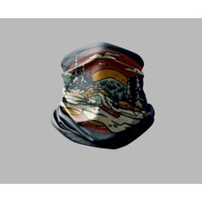 Kayak & Dağ Tasarımlı Motorcu Buff Maske Outdoor Boyunluk Unisex Bandana
