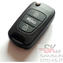 Skilit Samsun Oto Kilit Kia Rio Anahtar Kabı Kumanda Kabı Vidalı Logolu