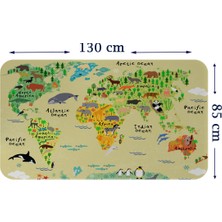 Harita Sepeti Eğitici Dünya Haritası Dünya Atlası Çocuk ve Bebek Odası Duvar Sticker 3772XL