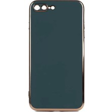 Apple iPhone 8 Plus Kılıf Bark Kapak Petrol Yeşil Telefon Kılıfı