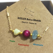 Lightcrop İkizler Burcu Ayarlanabilir Doğaltaş Gold Bileklik