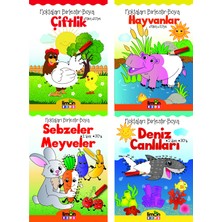 Purecanpati  Noktaları Birleştir Boyama, Kodlu Boyama Okul Öncesi Etkinlik Kitap Boyama Seti