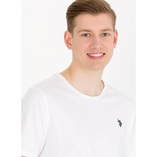 U.S. Polo Assn. Bisiklet Yaka Beyaz Erkek T-Shirt GTS01IY023
