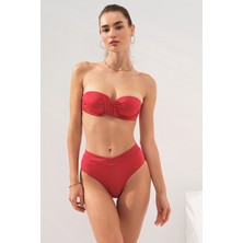 Pierre Cardin Clarke Kaplı Straplez Bikini Kırmızı 231231