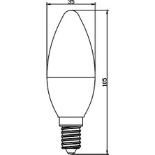 Braytron BA09-00513-BRAYTRON 5W 6500K Beyaz Işık E14 Mum LED Ampul 5 Li Paket