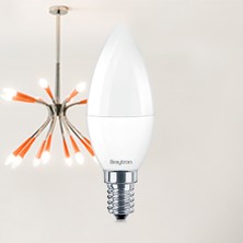 Braytron BA09-00713-BRAYTRON 7W 6500K Beyaz Işık E14 Mum LED Ampul 5 Li Paket