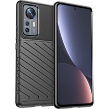 Microcase Xiaomi 12T / 12T Pro Thunder Serisi Darbeye Dayanıklı Silikon Kılıf - Siyah AL3421