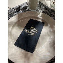 Kidspartim Gold Yaldızlı Siyah Eid Mubarak Peçete 16 Adet