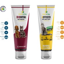 Zoovital Hairball Malte paste 100 gr Tüy Yumağı Önleyici + Biovital 100 gr Biotin Çinko Deri Tüy Desteği