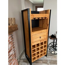My Wood Teks Ahşap Bar Dolabı, Şaraplık, Alkol Dolabı