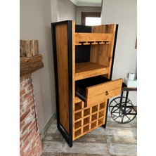 My Wood Teks Ahşap Bar Dolabı, Şaraplık, Alkol Dolabı